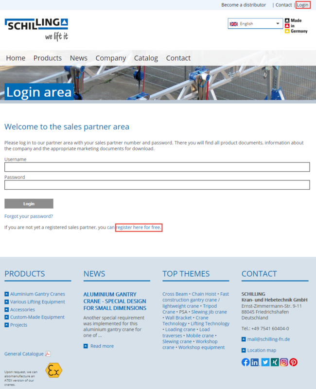 partner login area